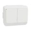 Exxact double socket-outlet with lid IP44 earthed white thumbnail 3