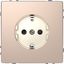 SCHUKO socket-outlet, shutter, screwl. term., champagne metallic, System Design thumbnail 3