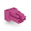 Socket for PCBs angled 3-pole pink thumbnail 1