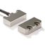 Non-contact door switch, reed, small stainless steel, 2NC+1NO, M12 con thumbnail 2