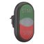 Double actuator pushbutton, RMQ-Titan, Actuators and indicator lights non-flush, momentary, White lens, green, red, inscribed, Bezel: black, START/STO thumbnail 11