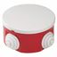 JUNCTION BOX WITH PLAIN PRESS-ON LID - IP44 - INTERNAL DIMENSIONS 80X80X40 - WALLS WITH CABLE GLANDS - GWT960ºC - GREY RAL 7035 - BOX RED RAL 3000 thumbnail 2