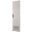 Section door, ventilated IP31, hinges right, HxW = 1400 x 425mm, grey thumbnail 1