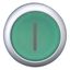 Illuminated pushbutton actuator, RMQ-Titan, Flush, momentary, green, inscribed, Bezel: titanium thumbnail 3