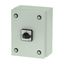 On-Off switch, P1, 40 A, 3 pole + N, surface mounting, with black thumb grip and front plate, in steel enclosure thumbnail 4