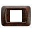 TOP SYSTEM PLATE - IN TECHNOPOLYMER - 2 GANG - ENGLISH WALNUT - SYSTEM thumbnail 2