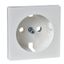 Central plate for SCHUKO socket-outlet insert, polar white, glossy, System M thumbnail 3