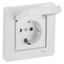 Exxact single socket-outlet with lid complete flush earthed IP44 screwlees white thumbnail 4