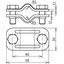 UNI disconnecting clamp, St/tZn for 2x Rd 8-10mm thumbnail 2