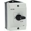 On-Off switch, T0, 20 A, surface mounting, 2 contact unit(s), 3 pole, with black thumb grip and front plate thumbnail 59