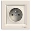 Asfora - single socket outlet with pin earth - 16A cream thumbnail 2