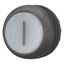 Illuminated pushbutton actuator, RMQ-Titan, Flush, momentary, White, inscribed 1, Bezel: black thumbnail 1