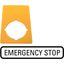 Label, emergency switching off, yellow, HxW=50x33mm, emergency-Stop thumbnail 2