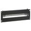 DIN profile rail with front panel 24 modules black ral 9005 thumbnail 2