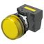 M22N Indicator, Plastic flat etched, Yellow, Yellow, 220/230/240 V AC, thumbnail 1