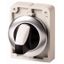 Changeover switch, RMQ-Titan, with thumb-grip, momentary, 3 positions, Front ring stainless steel thumbnail 1