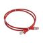 Patch cord RJ45 category 6A S/FTP shielded LSZH red 1 meter thumbnail 2