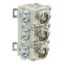 Fuse-base, LV, 63 A, AC 400 V, D02, 3P, IEC, DIN rail mount, suitable wire 1.5 - 4 mm2, 2xM5 o/p terminal, 2xM5 i/p terminal thumbnail 45
