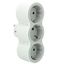 MOP PRE SCH 2P+E 16A 3 LATERAL OUTLETS ROTATIVE WHITE/BLACK thumbnail 2