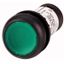 Illuminated pushbutton actuator, Flat, maintained, 1 N/O, Screw connection, LED green, green, Blank, 120 V AC, Bezel: black thumbnail 1