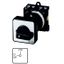 On-Off switch, T0, 20 A, rear mounting, 2 contact unit(s), 3 pole, 1 N/O, with black thumb grip and front plate thumbnail 1