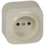 2P socket outlet Forix - surface mounting - IP 2X - 16 A - 250 V~ - ivory thumbnail 1