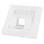 Outlet empty 1 module (SFA)(SFB), 80x80mm, angled, RAL9010 thumbnail 2