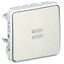 Switch Plexo IP 55 - illuminated 2-way - 10 AX - 250 V~  - modular - white thumbnail 1