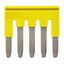 Cross bar for terminal blocks 2.5 mm² screw models, 5 poles, Yellow co thumbnail 1