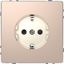 SCHUKO socket-outlet, shutter, screwl. term., champagne metallic, System Design thumbnail 2
