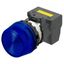 M22N Indicator, Plastic projected, Blue, Blue, 220/230/240 VAC, push-i thumbnail 2