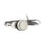 Pushbutton, Flat, momentary, 1 N/O, Cable (black) with non-terminated end, 4 pole, 3.5 m, White, Blank, Bezel: titanium thumbnail 17