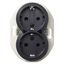 Renova - double socket outlet - 2P + E - 16 A - 250 V - black thumbnail 3