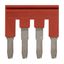 Short bar for terminal blocks 4 mm² push-in plus models, 4 poles, red thumbnail 2