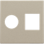 Finishing set for single coaxial connection and network connection RJ4 thumbnail 1