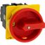 Main switch, T0, 20 A, flush mounting, 2 contact unit(s), 3 pole, 1 N/O, Emergency switching off function, With red rotary handle and yellow locking r thumbnail 7