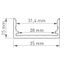 Aluminium profile CLF L-2000mm W-35mm H-15mm thumbnail 2