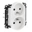 2X2P+E SOCKET WITH SHUTTERS, AUTO SPECIAL POLAND WHITE thumbnail 1