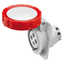 10° ANGLED FLUSH-MOUNTING SOCKET-OUTLET HP - IP66/IP67 - 3P+E 16A 380-415V 50/60HZ - RED - 6H - SCREW WIRING thumbnail 1