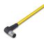 System bus cable M12B plug angled 5-pole yellow thumbnail 1