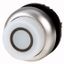 Illuminated pushbutton actuator, RMQ-Titan, Extended, maintained, White, inscribed 0, Bezel: titanium thumbnail 1