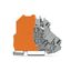 Double-deck terminal block orange separator L gray thumbnail 1