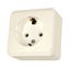 PRIMA - single socket outlet with side earth - 16A, beige thumbnail 3