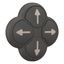 Position pushbutton, RMQ-Titan, Actuators non-flush, momentary, 4-fold, opposing pushbuttons mechanically interlocked, Bezel: black, arrow up thumbnail 7