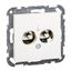 Potential equalisation socket-outlet insert, polar white, glossy, System M thumbnail 3