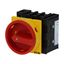 Main switch, P1, 40 A, flush mounting, 3 pole + N, 1 N/O, 1 N/C, Emergency switching off function, With red rotary handle and yellow locking ring, Loc thumbnail 6