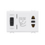 EURO-AMERICAN STANDARD SHAVER SOCKET-OUTLET WITH INSULATION TRANSFORMER - 230V ac - 50/60 Hz - 3 MODULES - GLOSSY WHITE - CHORUSMART thumbnail 1