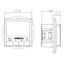 Flush-mounted thermostat as room controller, RAL9016 glossy 55x55, AC 230V, 10 A relay output 1 NO contact, white backlighting thumbnail 2