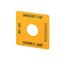 Emergency-Stop label, Yellow, black lettering, square 50 x 50 mm, de, en, fr, it, Front dimensions 25 × 25 mm thumbnail 3
