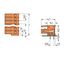 THT female header angled Pin spacing 3.81 mm orange thumbnail 2